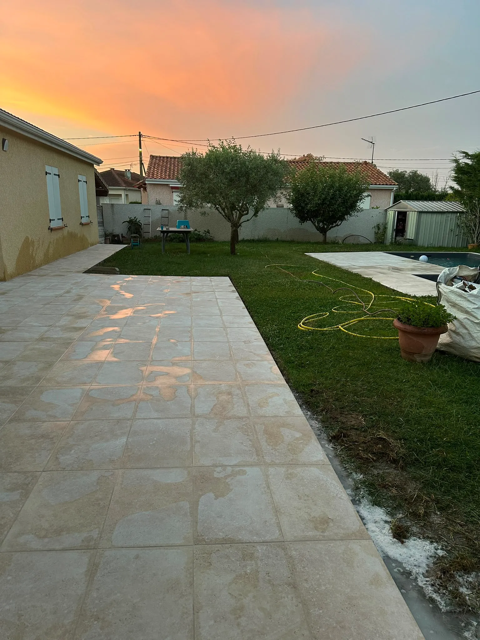 Terrasse en grès cérame